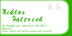 miklos haltrich business card